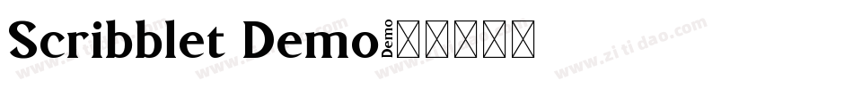 Scribblet Demo字体转换